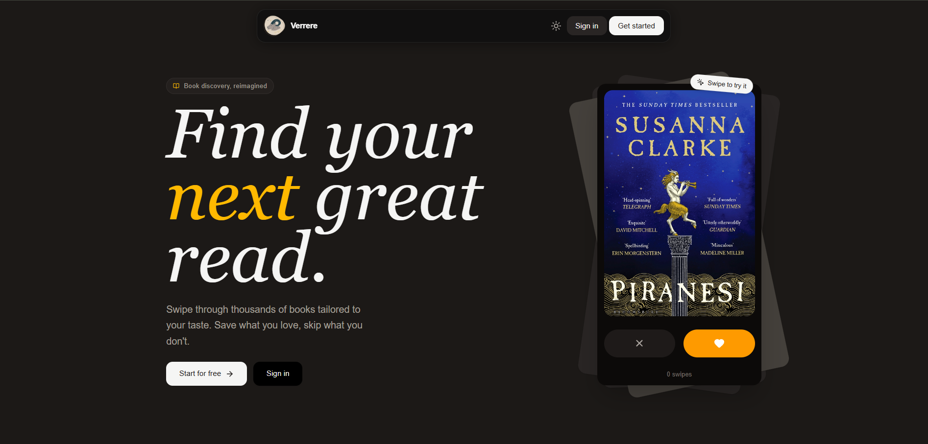 Verrere - verrere Landing Page